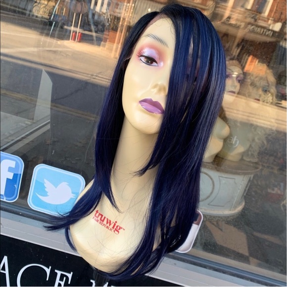 Lacefront Royal Dark Blue wig Lacefront wig main image 8